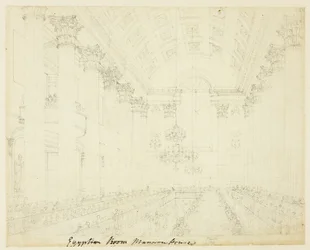 Study for Egyptian Hall Mansion House, from Microcosm of London