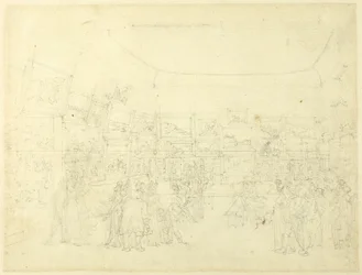 Study for Exhibition of Water Colored Drawings, Old Bond Street, from Microcosm of London