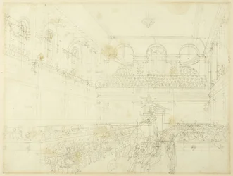 Study for Foundling Hospital, the Chapel, from Microcosm of London