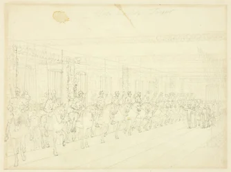 Study for Horse Armory Tower, from Microcosm of London