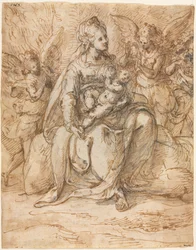 Madonna and Child with Angels