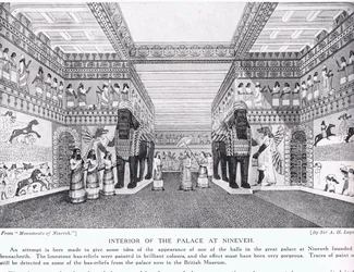 Interior of the Palace of Nineveh, Illustration from 