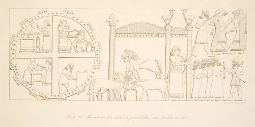 The interior of a Castle and Pavilion or Tent, from Monuments of Nineveh