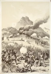Taking a Maori redoubt, from The History of Australasia by David Blair, 1879