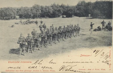 Hungarian Infantry Being Given the Order to Fire