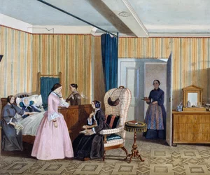 Biedermeier style bedroom, Austria