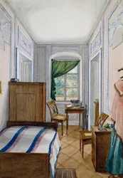 Biedermeier Style Small Room, Watercolor
