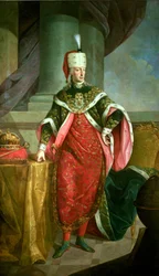 Emperor Francis I (1708-65), Holy Roman Emperor, wearing the official robes of the Order of St. Stephen
