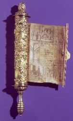 Megillah (Scroll of Esther) in a Silver Case, Vienna, c.1715