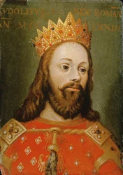Rudolf I uncrowned Holy Roman Emperor, founder of the Hapsburg dynasty