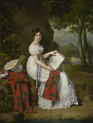 Woman Sketching in a Landscape