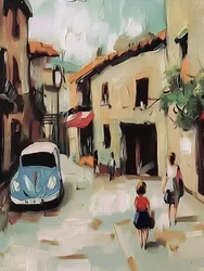 Charming European Street Scene