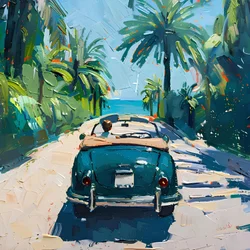 Classic Car Ocean Drive