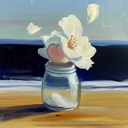 Coastal Flower In Jar