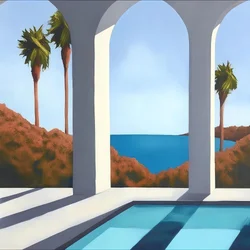 Landscape of Palm Trees