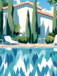 Poolside Villa Reflections