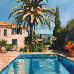 Sunny Mediterranean Pool