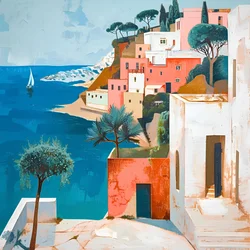 Sunny Mediterranean Village