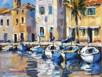 Vibrant Coastal Harbor