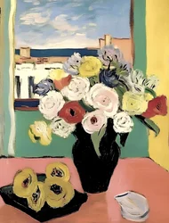 Vibrant Flowers City Ocean View