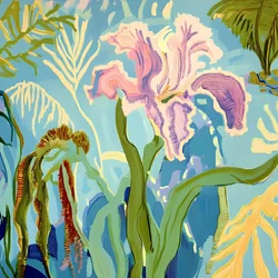 Vibrant Tropical Iris