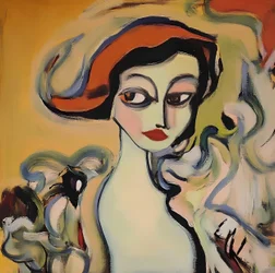 Woman In Red Hat