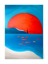 Vibrant Sunset Lighthouse