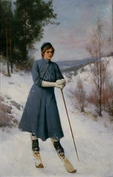 Girl on Skis
