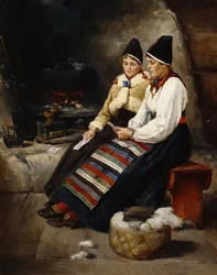 Two girls reading a letter