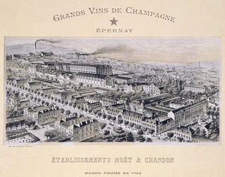 Moet & Chandon company, Epernay, from La France Vinicole, published by Moet & Chandon