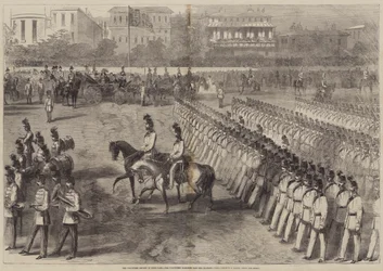 The Volunteer Review in Hyde Park, the Volunteers Marching Past Her Majesty