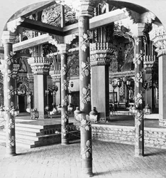 The Mahratta Durbar Hall, Palace of the Princess of Tanjore, Tanjore Thanjavur, India, 1901