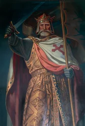 Rozmberk Castle, crusader (detail)