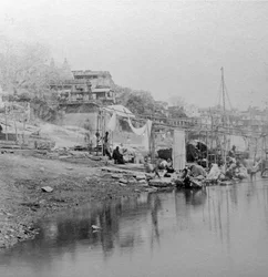 Bathing Ghat, Benares, India