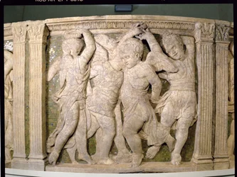 Post-restoration panel No.IV from the exterior pulpit of Prato Cathedral