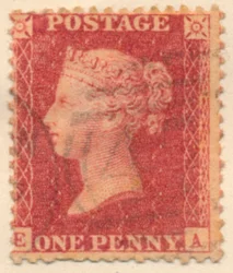The Penny Red postage stamp, 1841