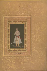Portrait of Jahangir Beg, Jansipar Khan, Folio from the Shah Jahan Album