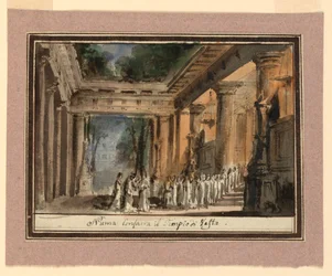 Design for Setting Consecration of Antique Temple