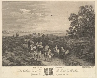 Flanders Road Route de Flandre after a painting in the collection of the Duc de Praslin