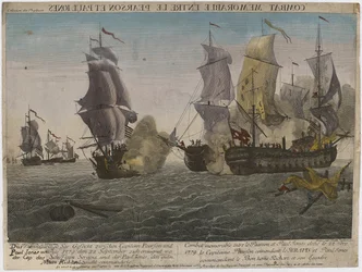 Combat Memorable entre le Pearson et Paul Jones..., c.1780