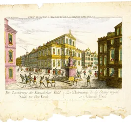 Destruction of the Royal Statue in New York