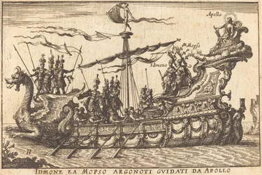 Idinone ea Mopso Argonoti guidati da Apollo
