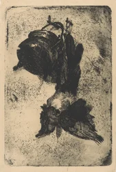 Dead Bird and Kettle on a Wall