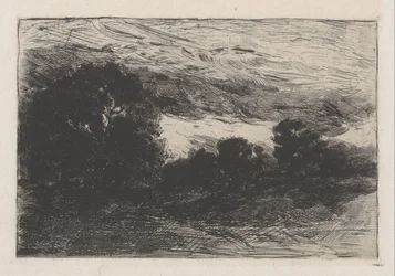Landscape with Trees and Stormy Sky