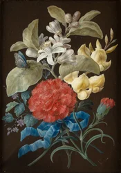 Set of Four Still Lifes with Butterflies