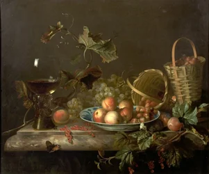 Fruit Piece with Wine Glass