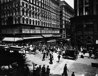 State and Madison Streets, Chicago, Illinois, USA, c.1905