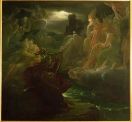 Ossian Conjuring up the Spirits on the Banks of the River Lora with the Sound of his Harp