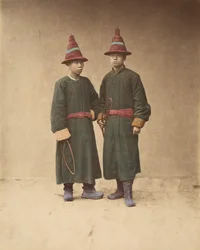 Two Chinese Men in Matching Traditional Dress
