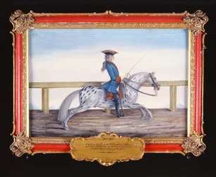 No. 29 A Dappled Grey Horse of the Spanish Riding School Performing a Dressage Movement